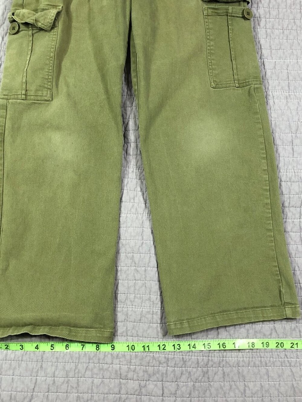 4/$15 Lepunuo Pants Women Medium Olive Green Cargo Utility Army Full Leg - Picture 11 of 16